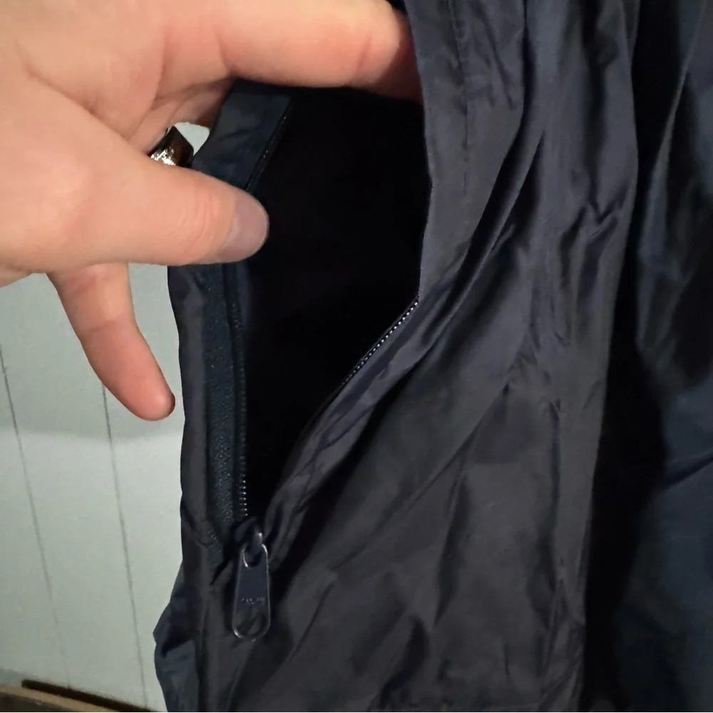 Vtg SUNY Oswego Storm Chasers Rain Jacket Men’s XL Navy Blue With Hood Very Rare
